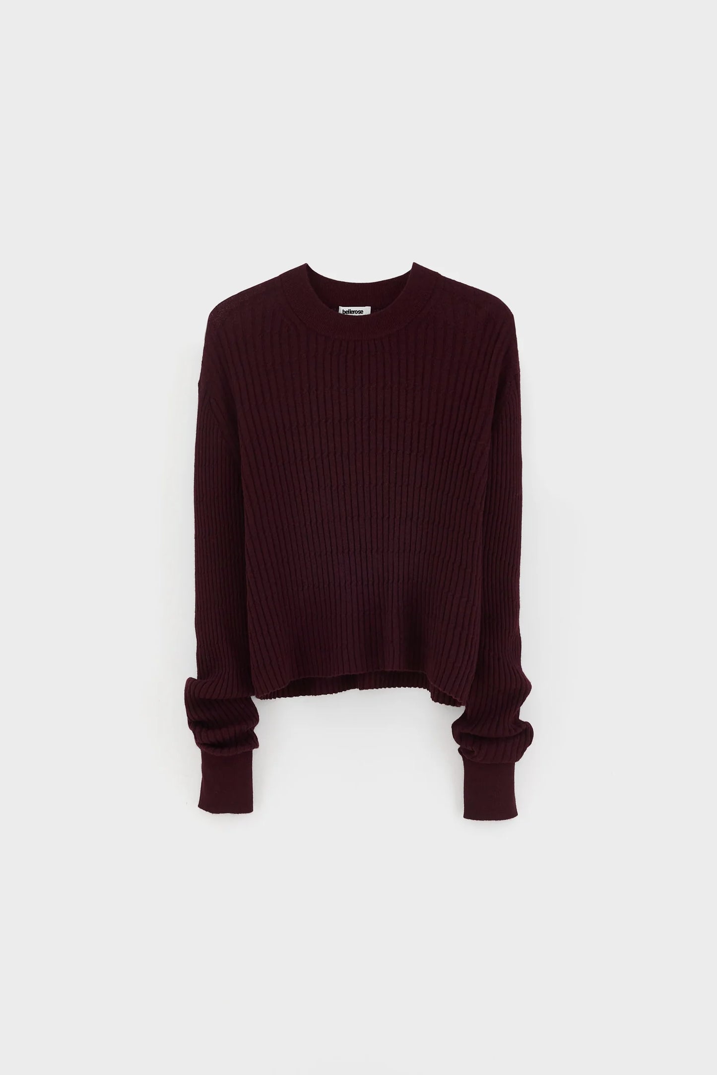 Pull fin ARYRIB bordeaux