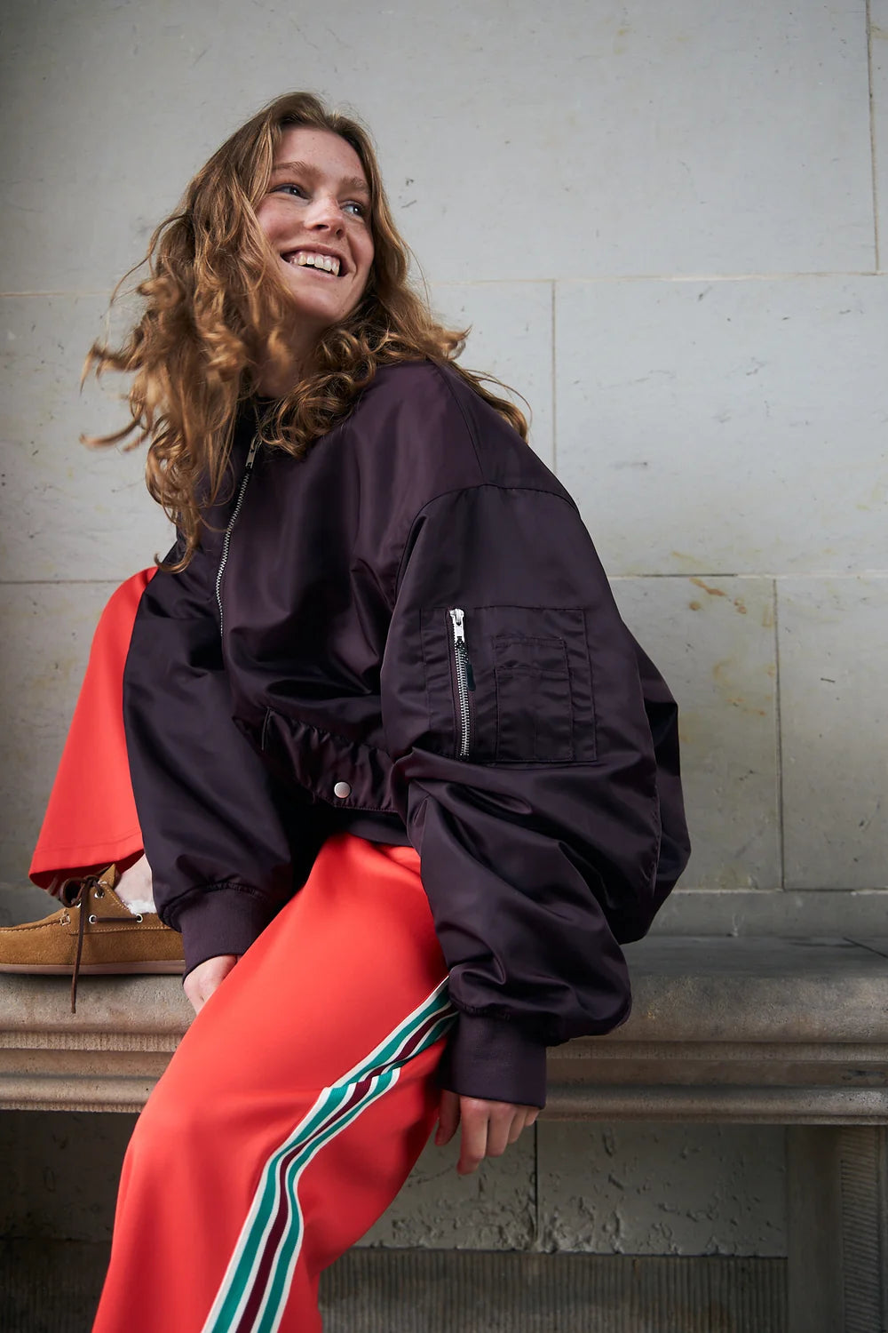 Veste bomber LILA bordeaux