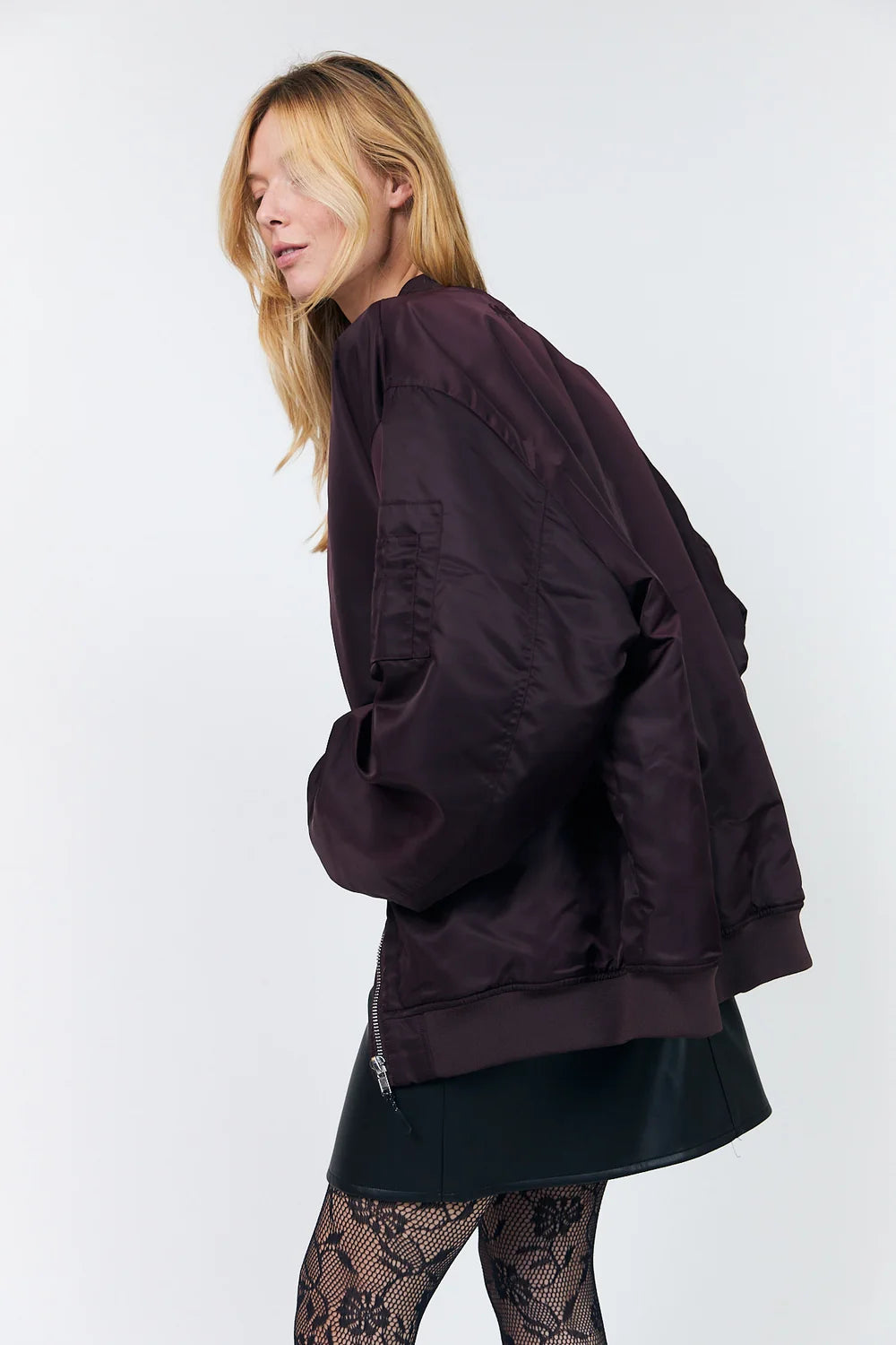 Veste bomber LILA bordeaux