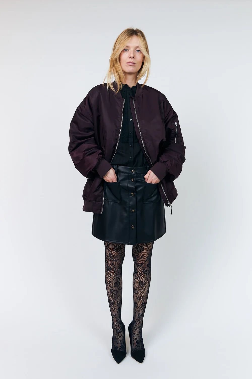 Veste bomber LILA bordeaux